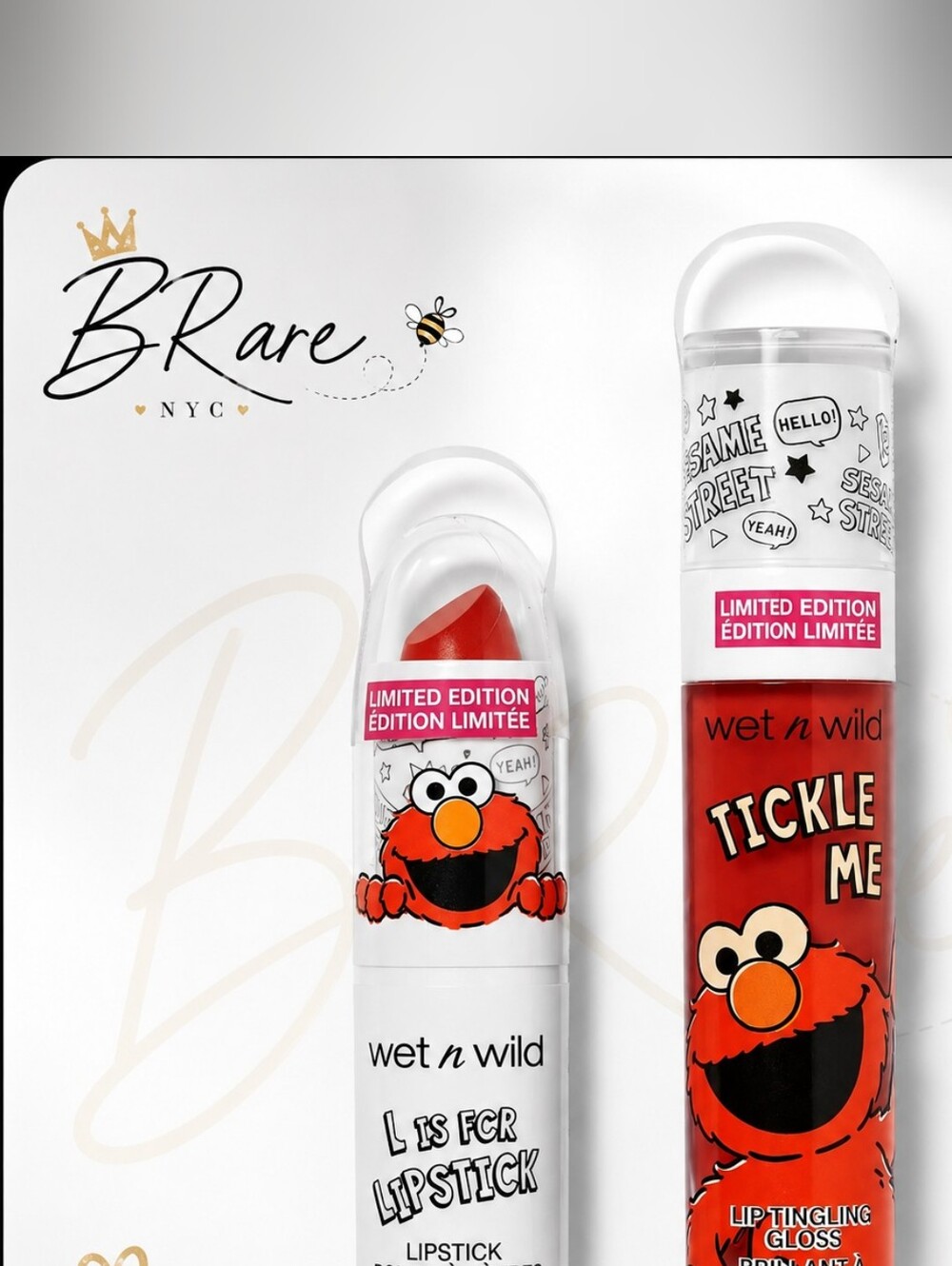 Limited Edition Wet n Wild x Sesame Street Elmo Lip Set